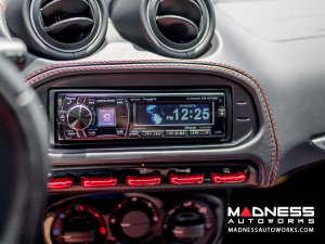 Alfa Romeo 4C Center Console Switch Bank Trim Set - Carbon Fiber - Red Candy